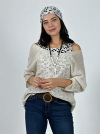 Polera Doble Italiana Con Lazo Print