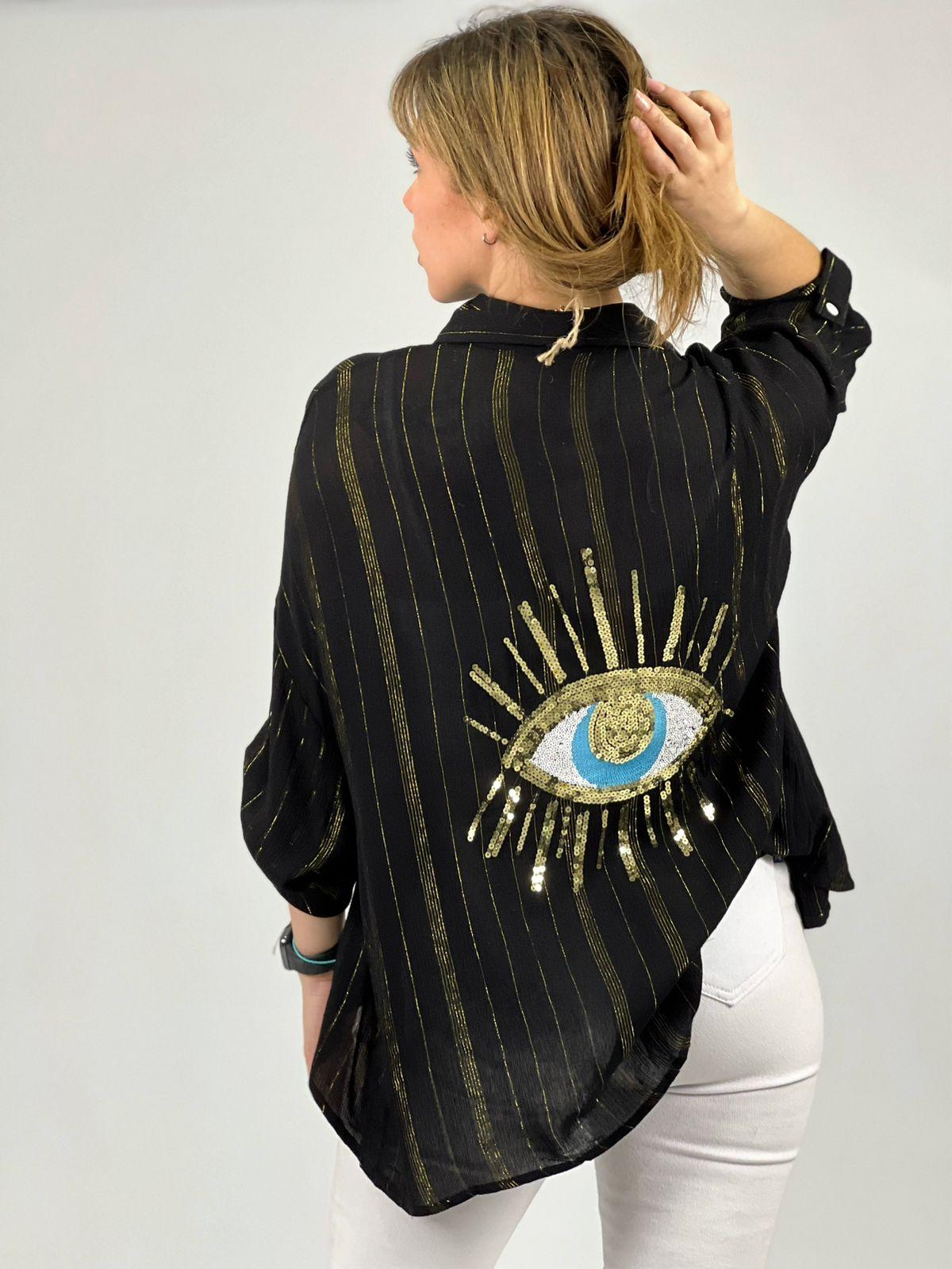 Blusa Crepe Diseño Ojo