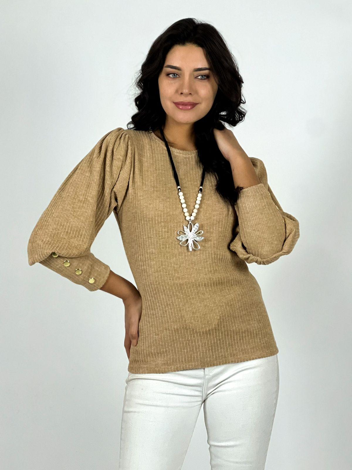 Polera Lanilla Manga Princesa