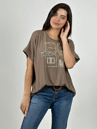 Polera Casual Algodón Mickey Brillante