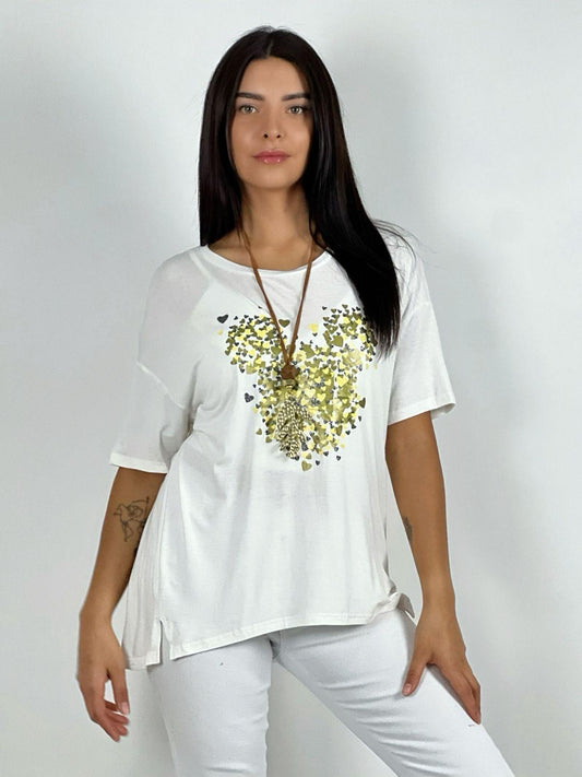 Polera Mickey de Corazones