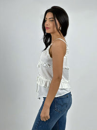 Polera Top Amarrado con Vuelitos