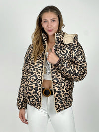 Parka Corta Acolchada Print