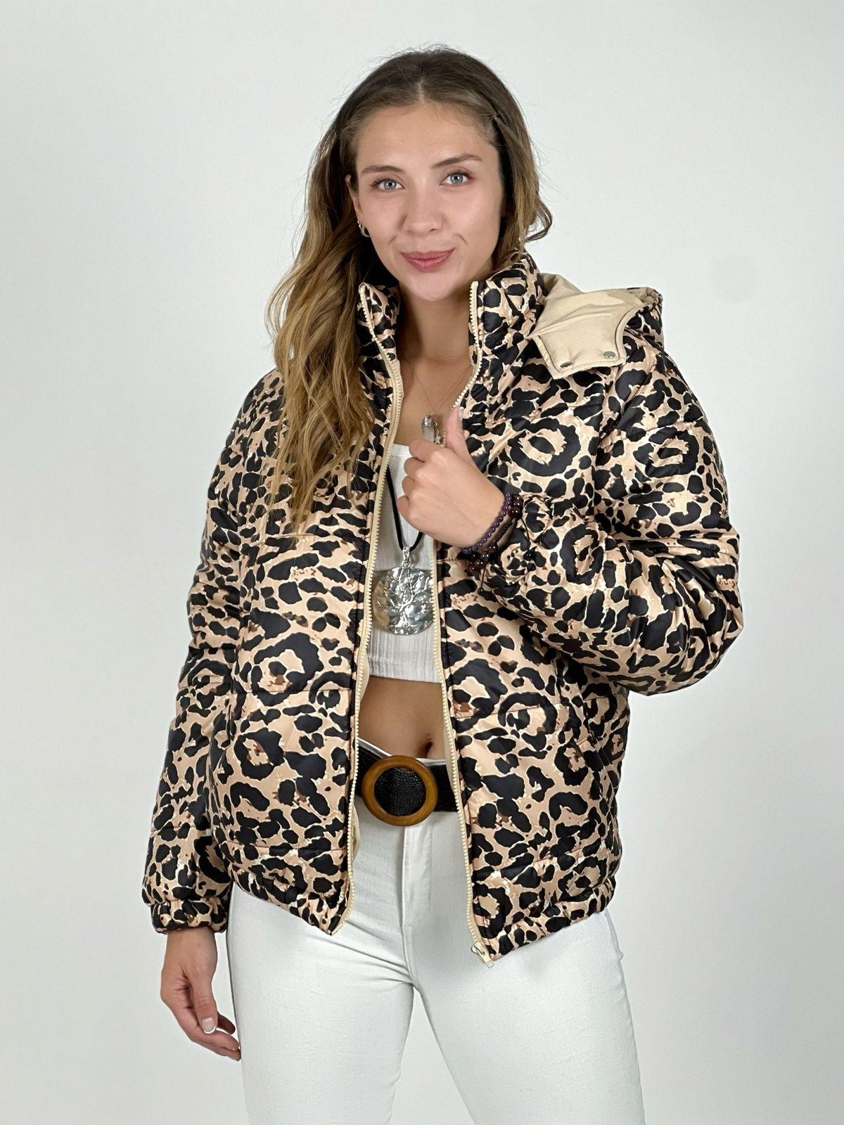 Parka Corta Acolchada Print