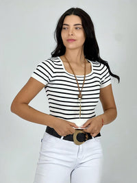 Polera Top de Líneas