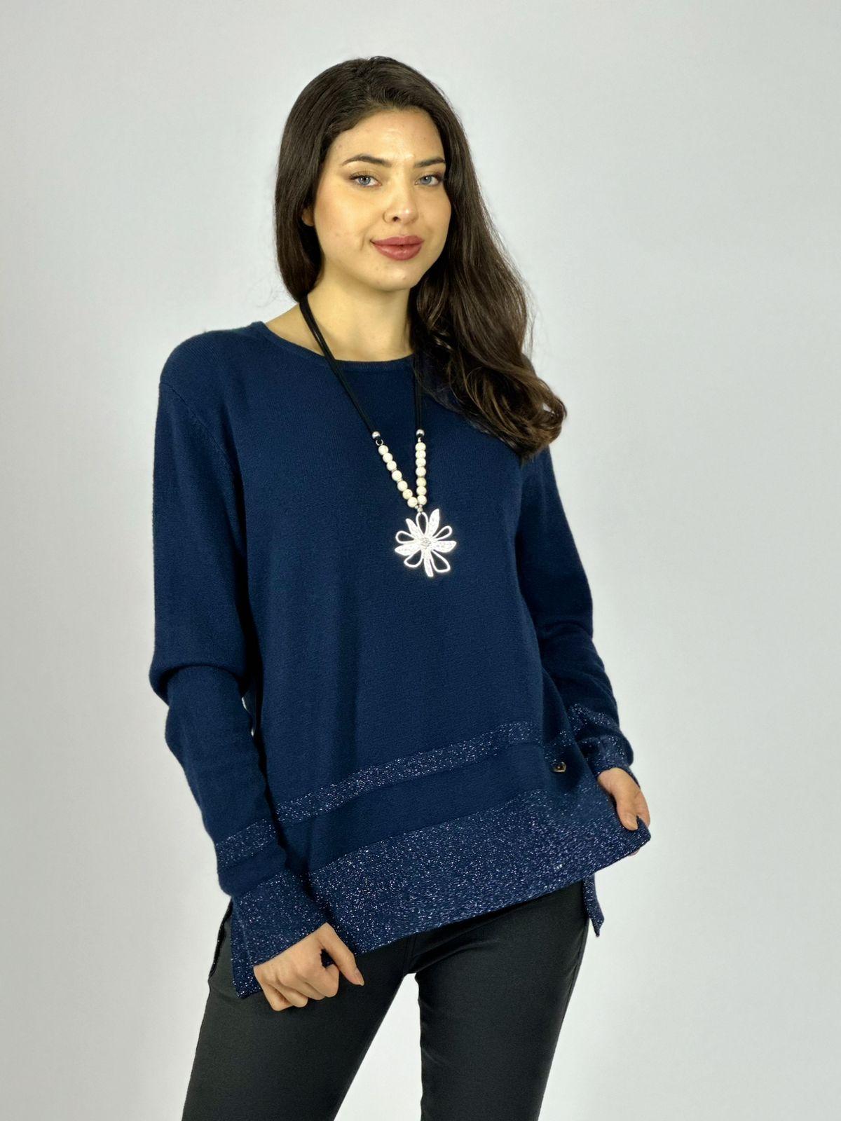 Sweater Spandex Bordes con Brillos