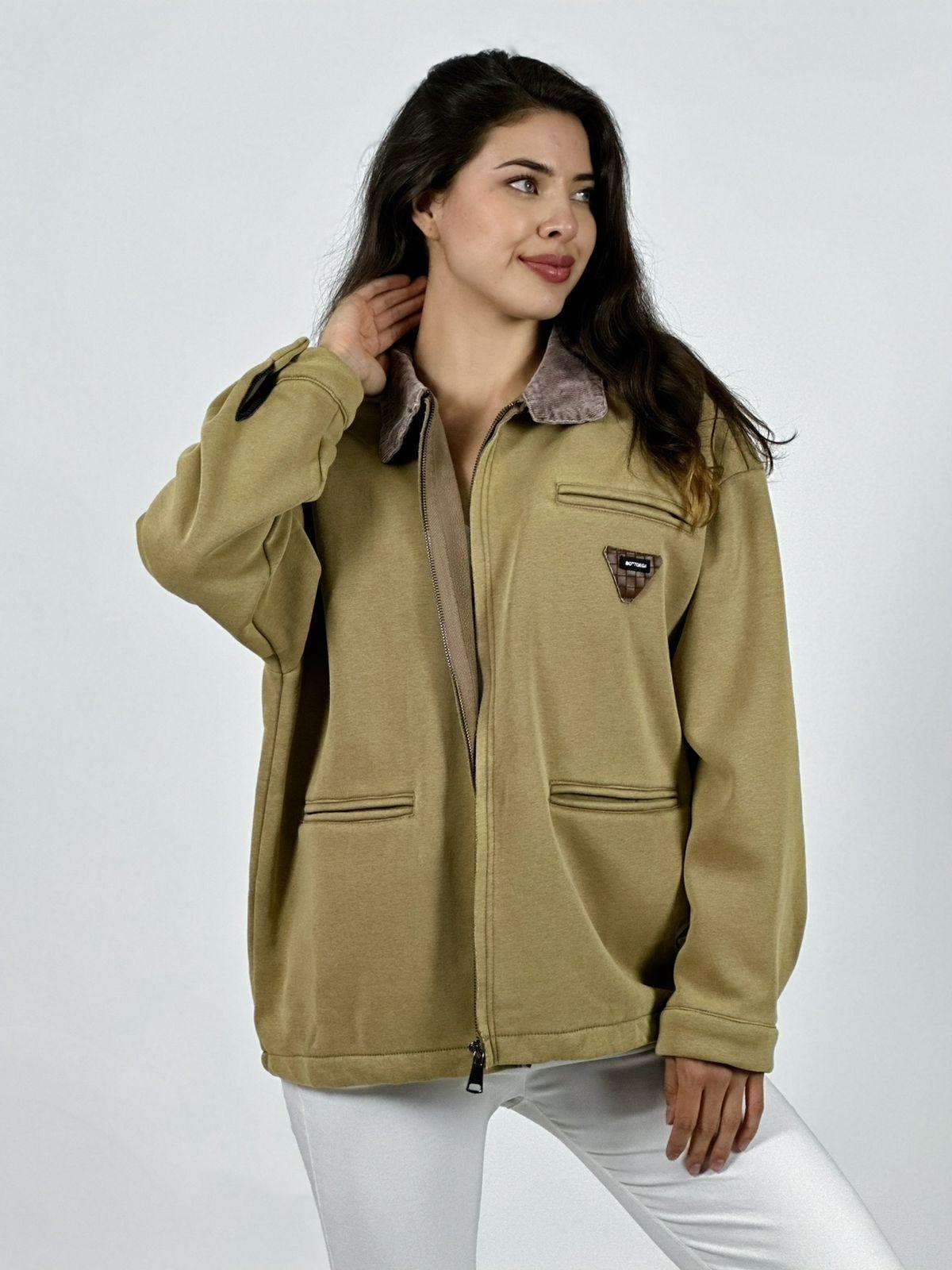 Chaqueta Afranelada con Cierre