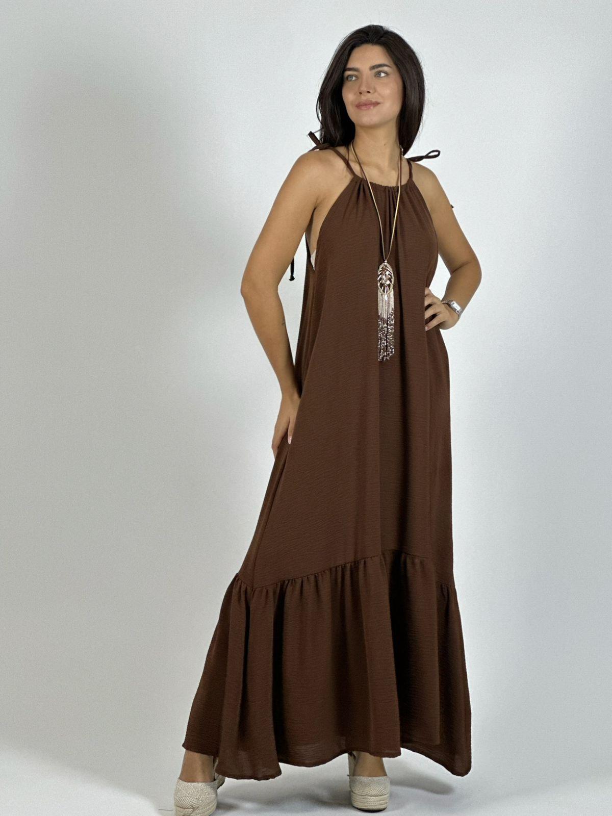 Vestido Casual Amarrado con Vuelo