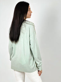 Sweater Spandex Print Con Flores y Brillos