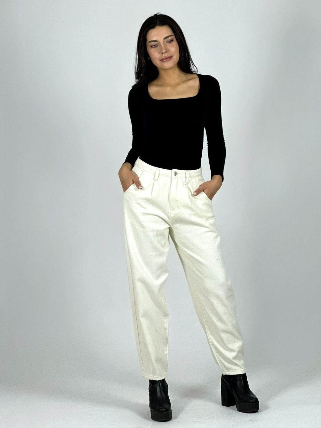 Pantalón Italiano Estilo Mom