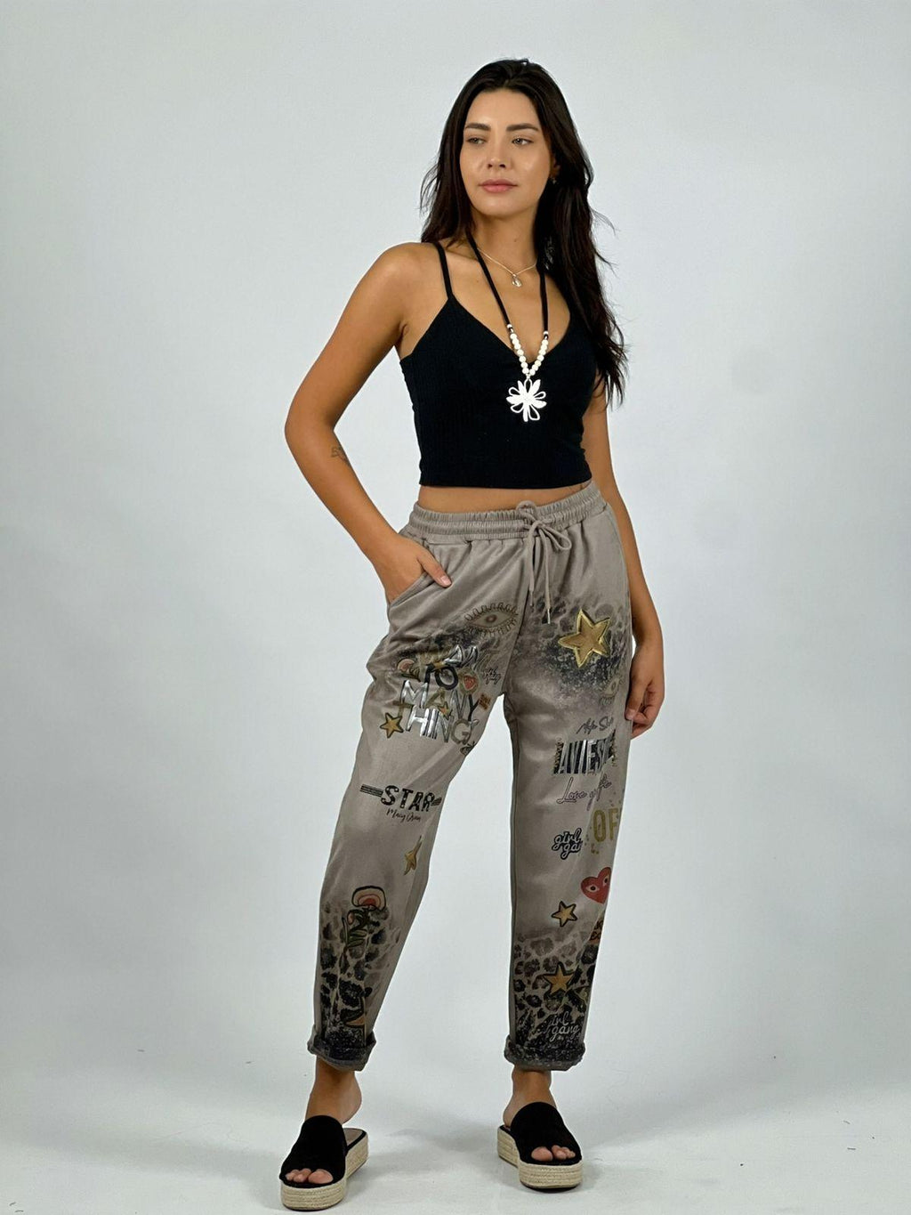 Jogger Gamuza Diseño Estrellas