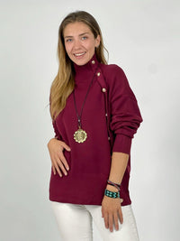 Sweater Lana Botones Dorados