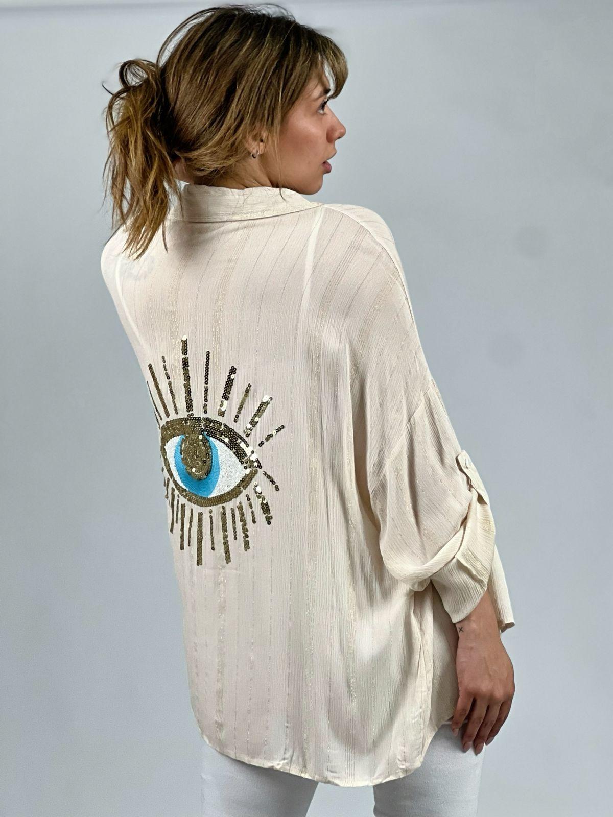 Blusa Crepe Diseño Ojo