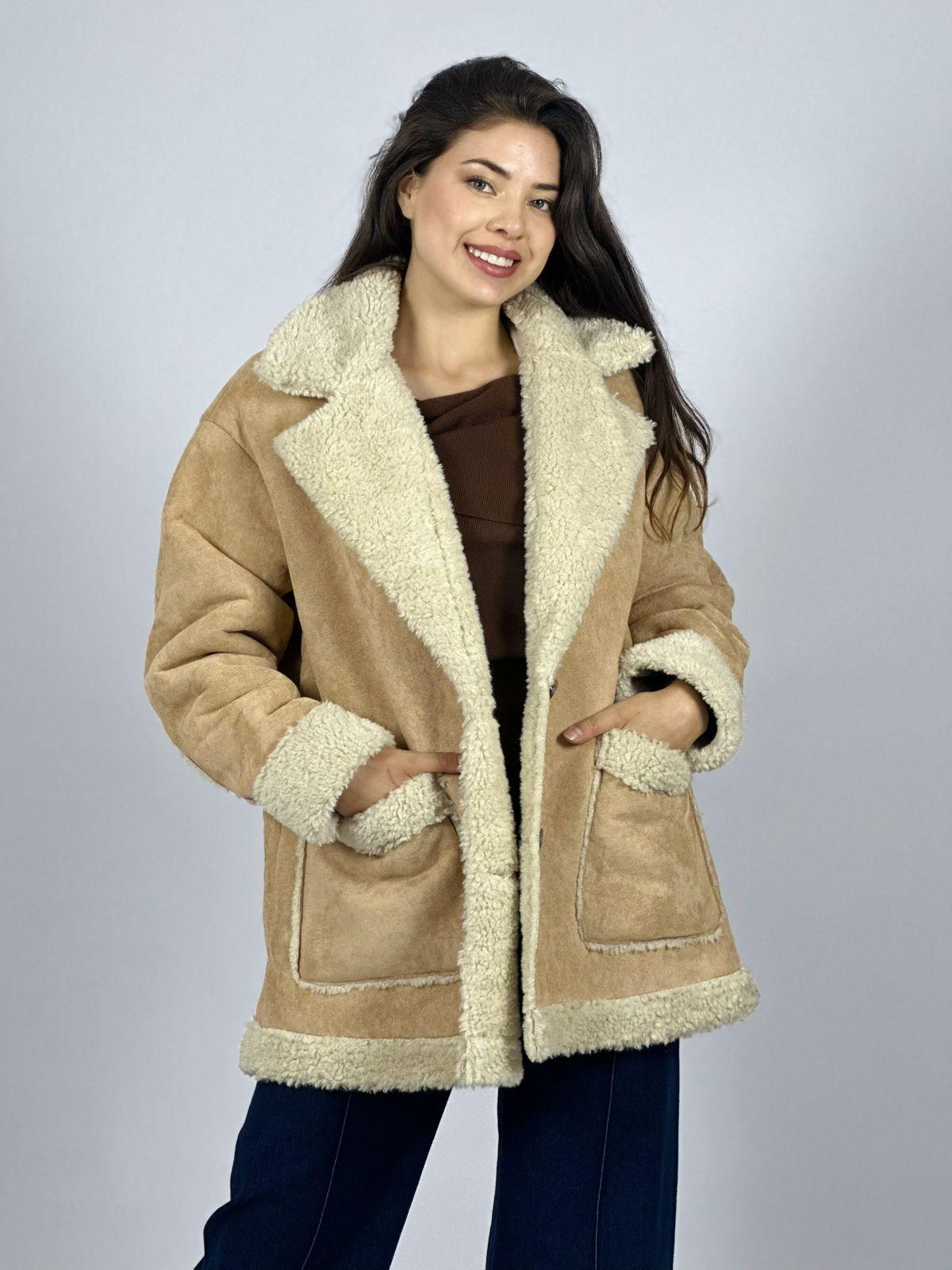 Abrigo Gamuza Italiano Achiporrado 2 Botones