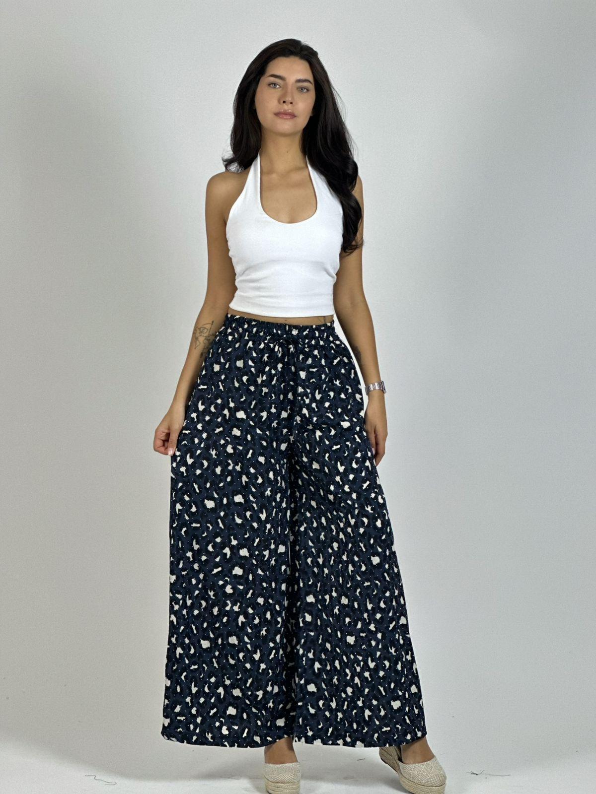 Palazzo Satín Estampado Print