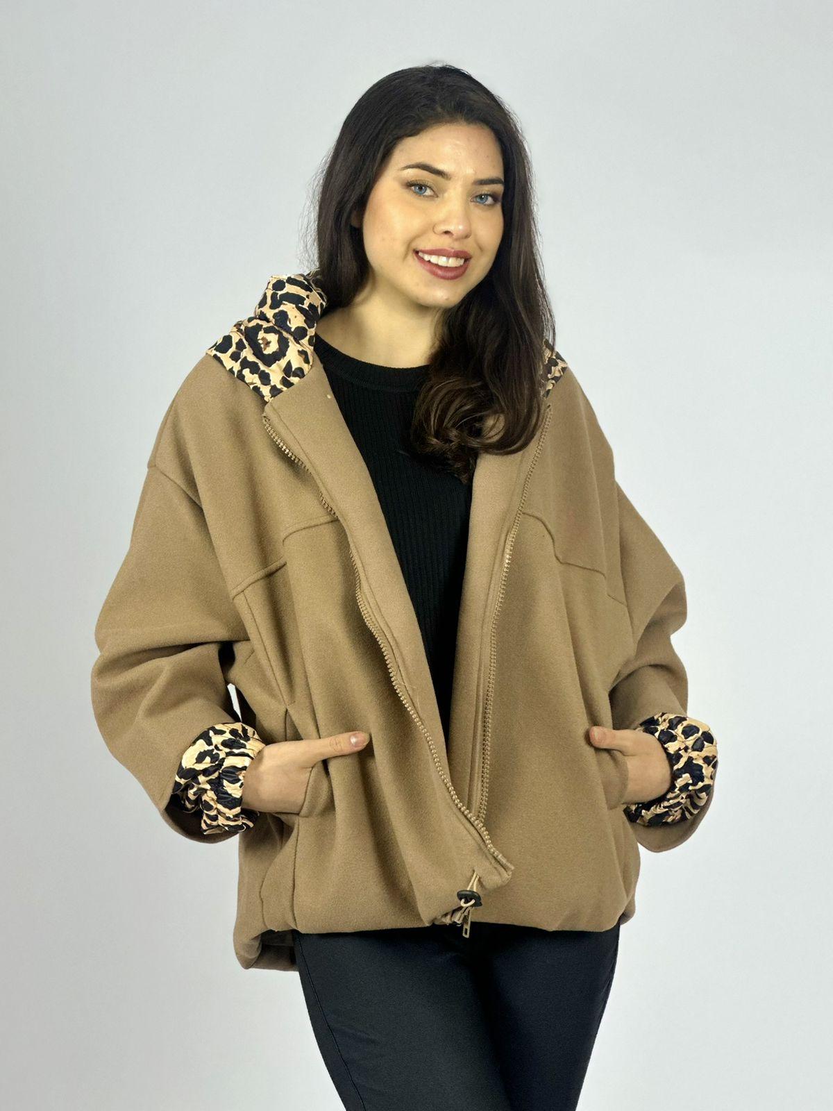 Chaqueta de Paño Toques Print