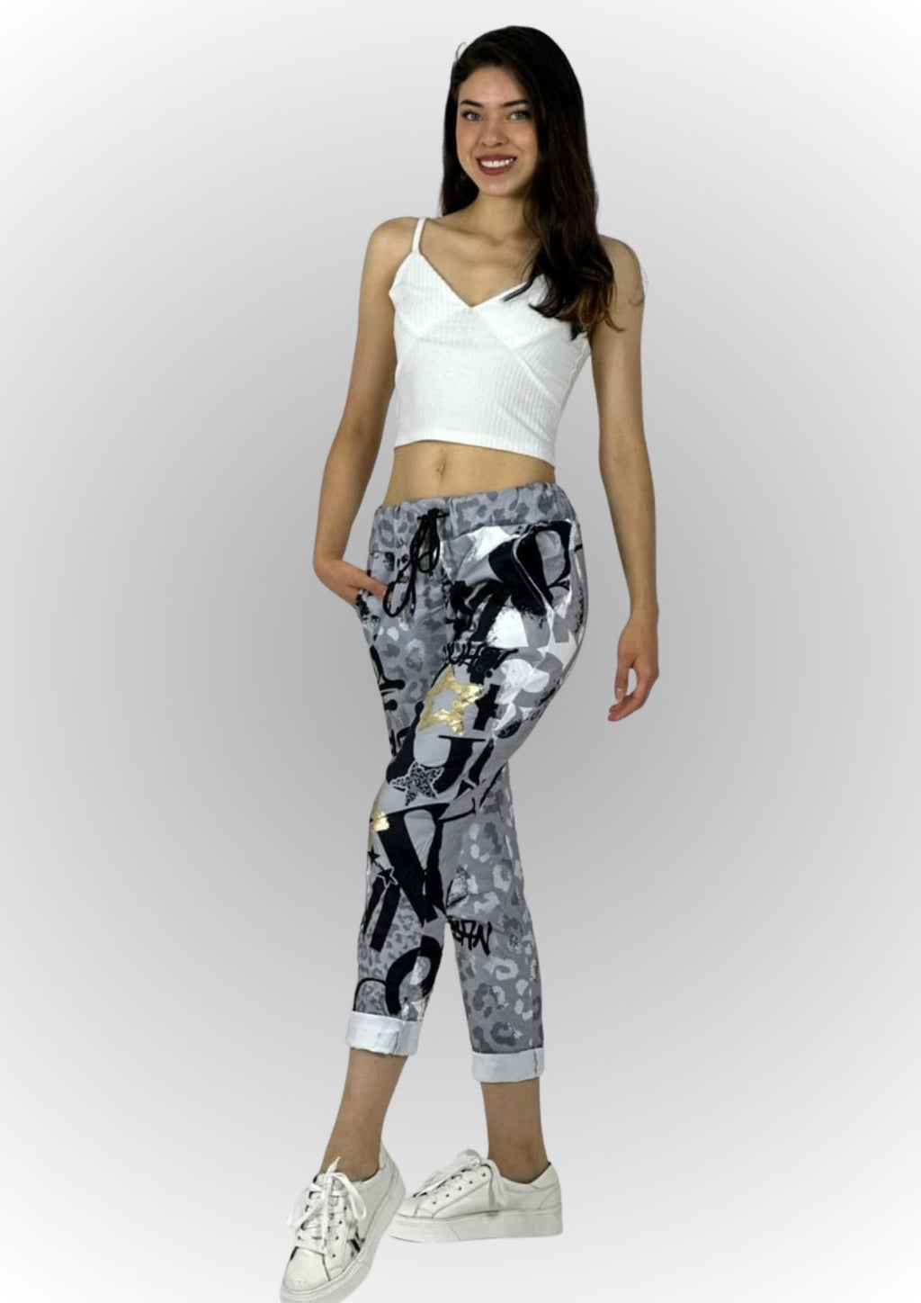 Jogger Italiano Print Grafiti Selfie