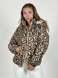 Parka Corta Acolchada Print