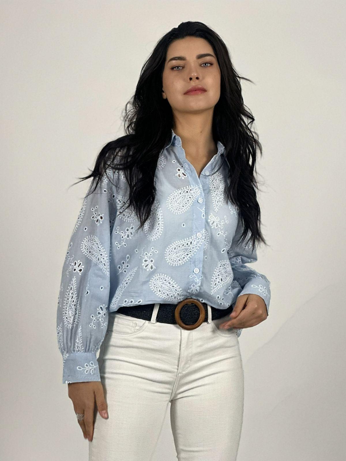 Blusa Bordado Estilo Broderi