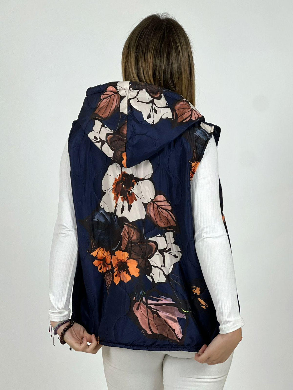 Parka Italiana Corta Estampado Flores