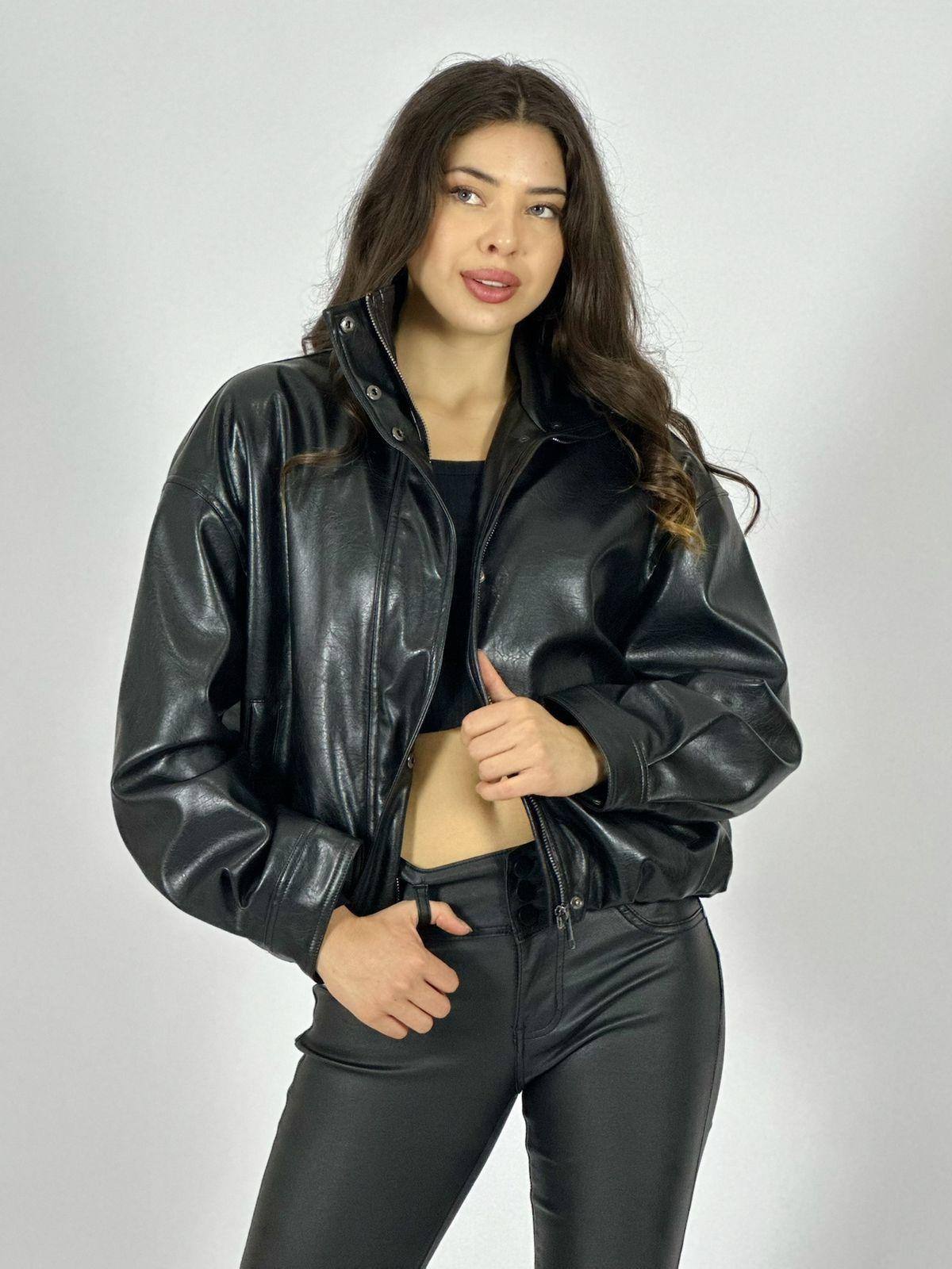 Chaqueta Bomber Ecocuero