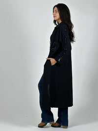 Blusón Camisero Tela Cey Con Detalles Brillantes