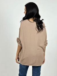 Polera Crepé Flor de Lentejuelas