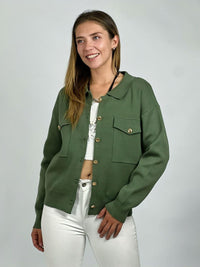 Sweater Abotonado Cuello Pique