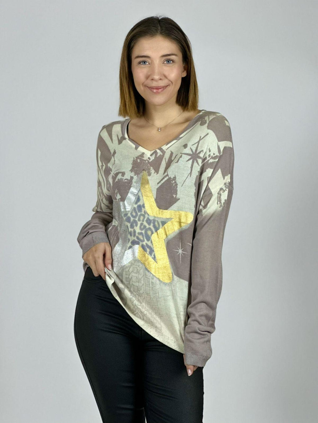 Sweater Hilo Estrella Brillante Print