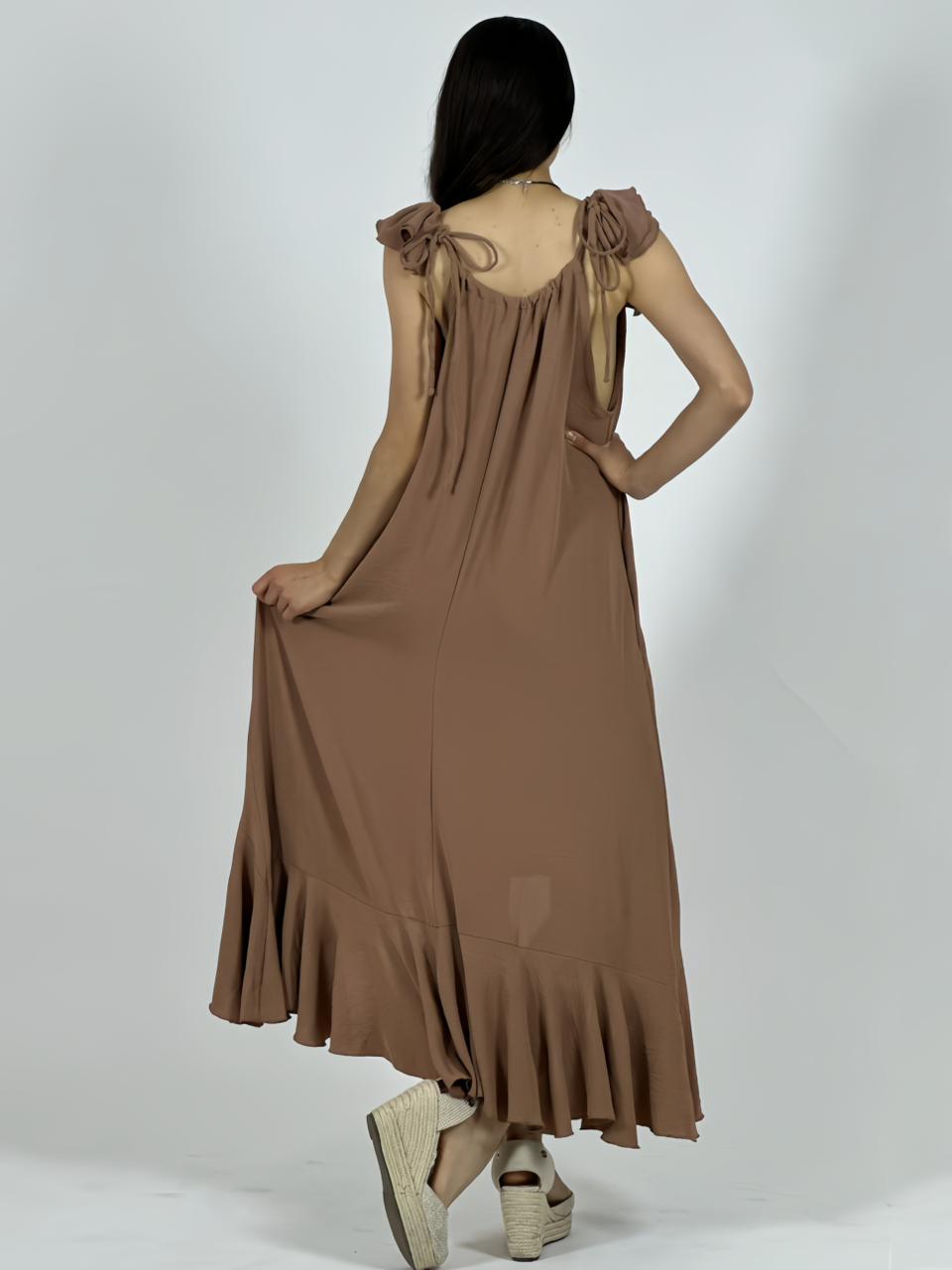 Vestido Cey Asimetrico Tiras con Vuelos