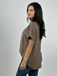 Polera Casual Algodón Mickey Brillante