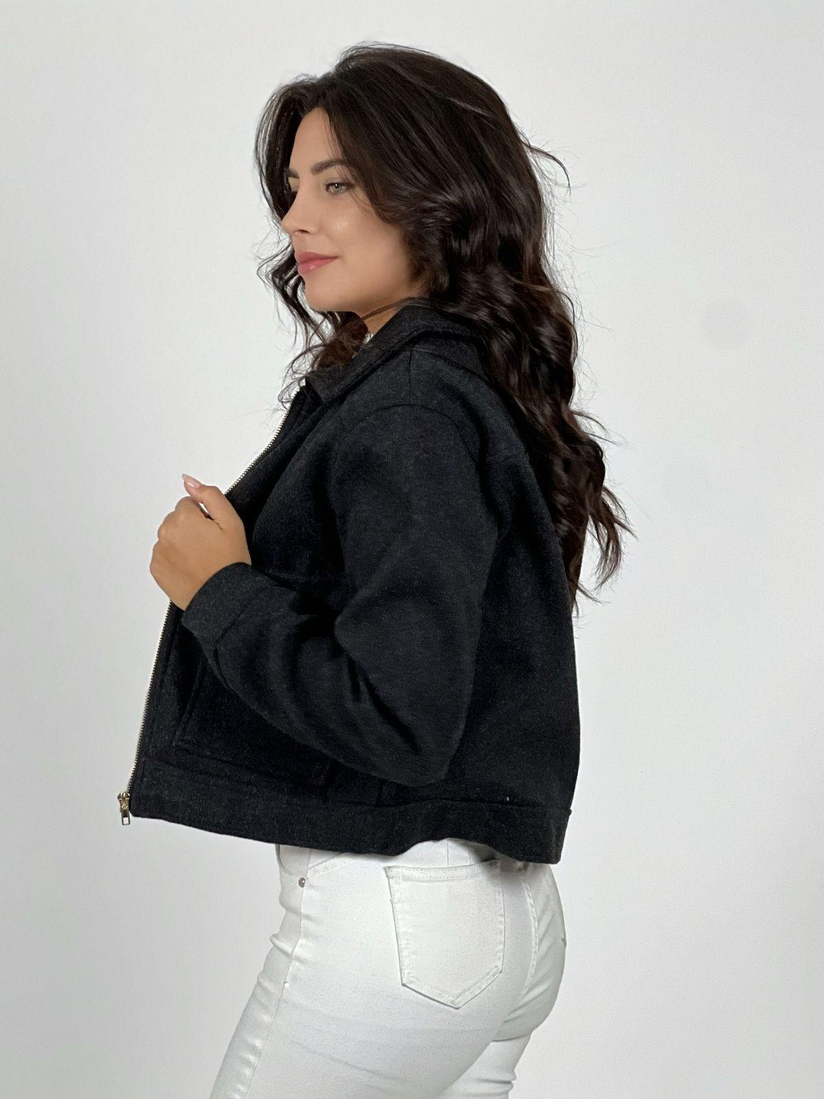 Chaqueta Paño Forrada Con Bolsillos