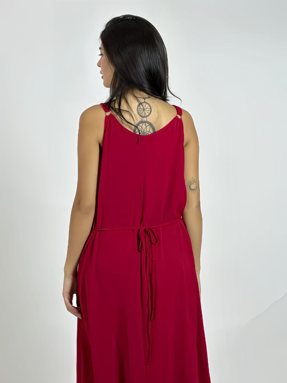 Vestido Lino Corazón Doble Tejido y Brillos