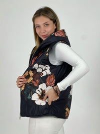 Parka Italiana Corta Estampado Flores