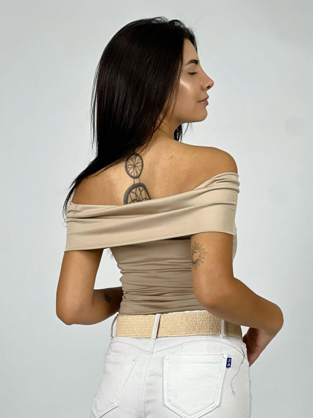 Polera Elasticada Hombros Caídos