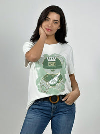 Polera Algodón Osito Líneas