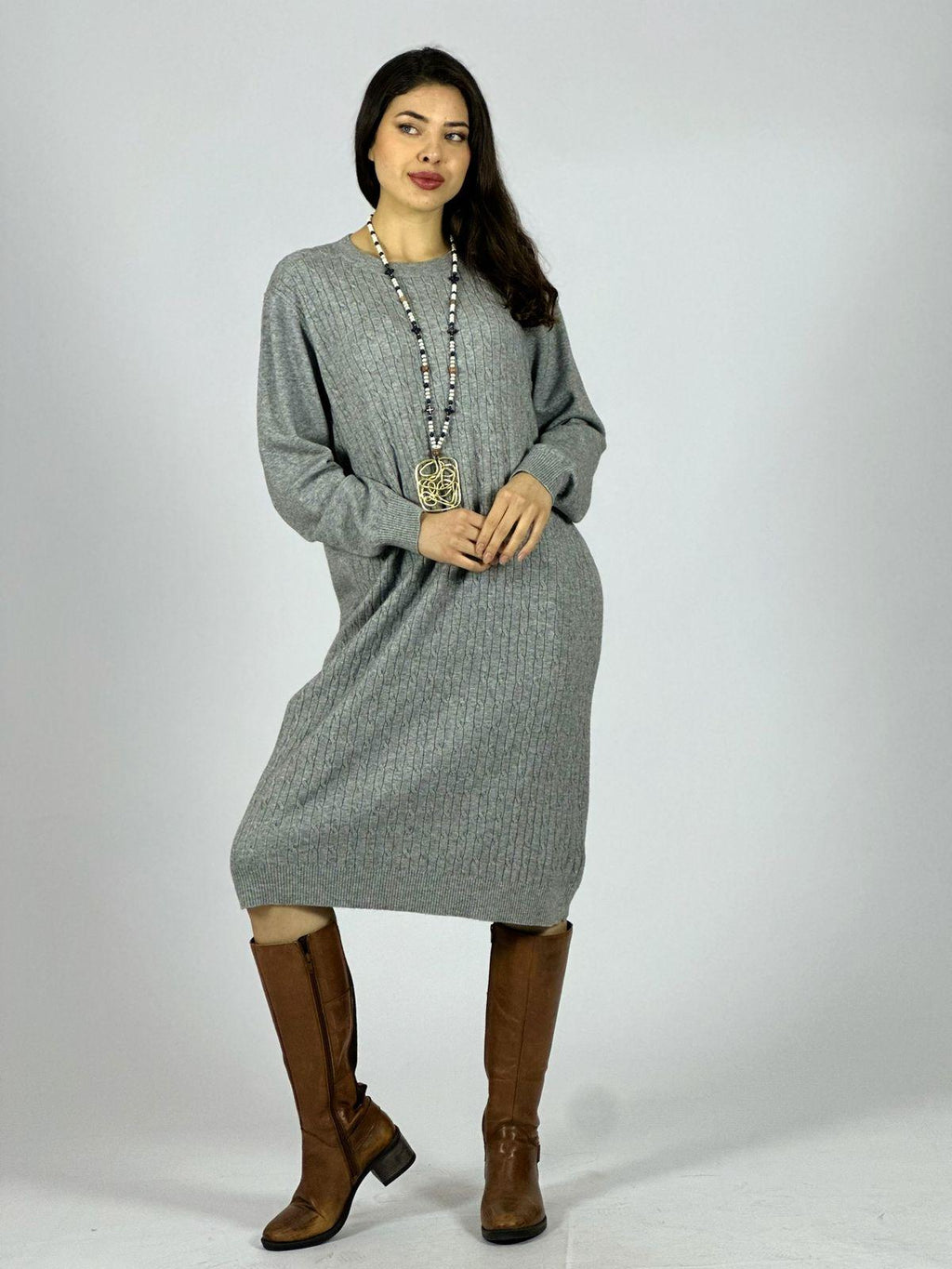 Vestido de Lana Texturizado
