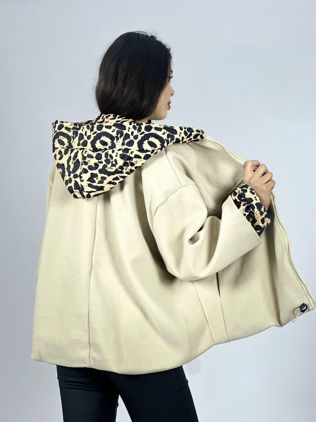 Chaqueta de Paño Toques Print