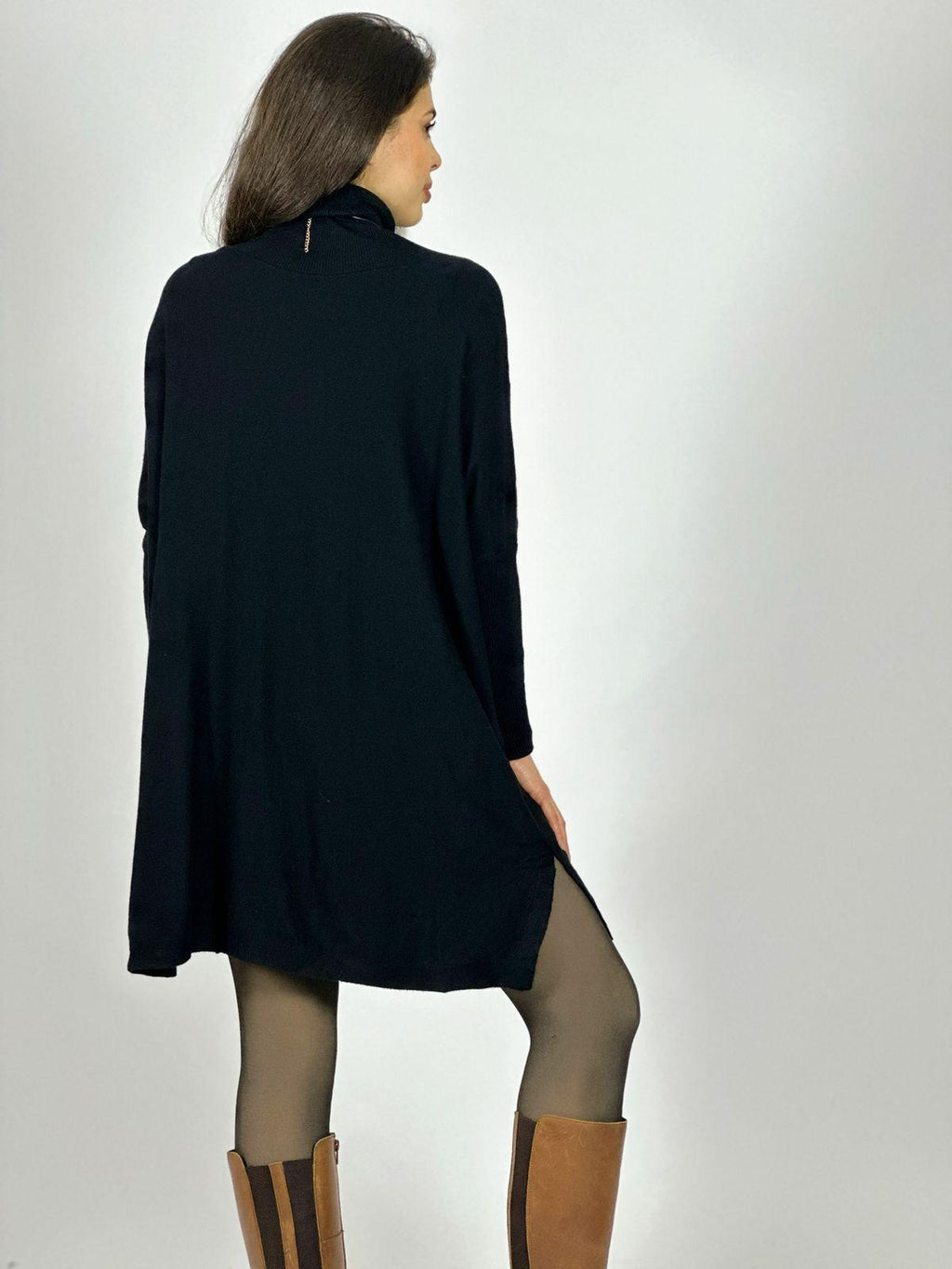Mini Vestido Spandex Cuello Tortuga