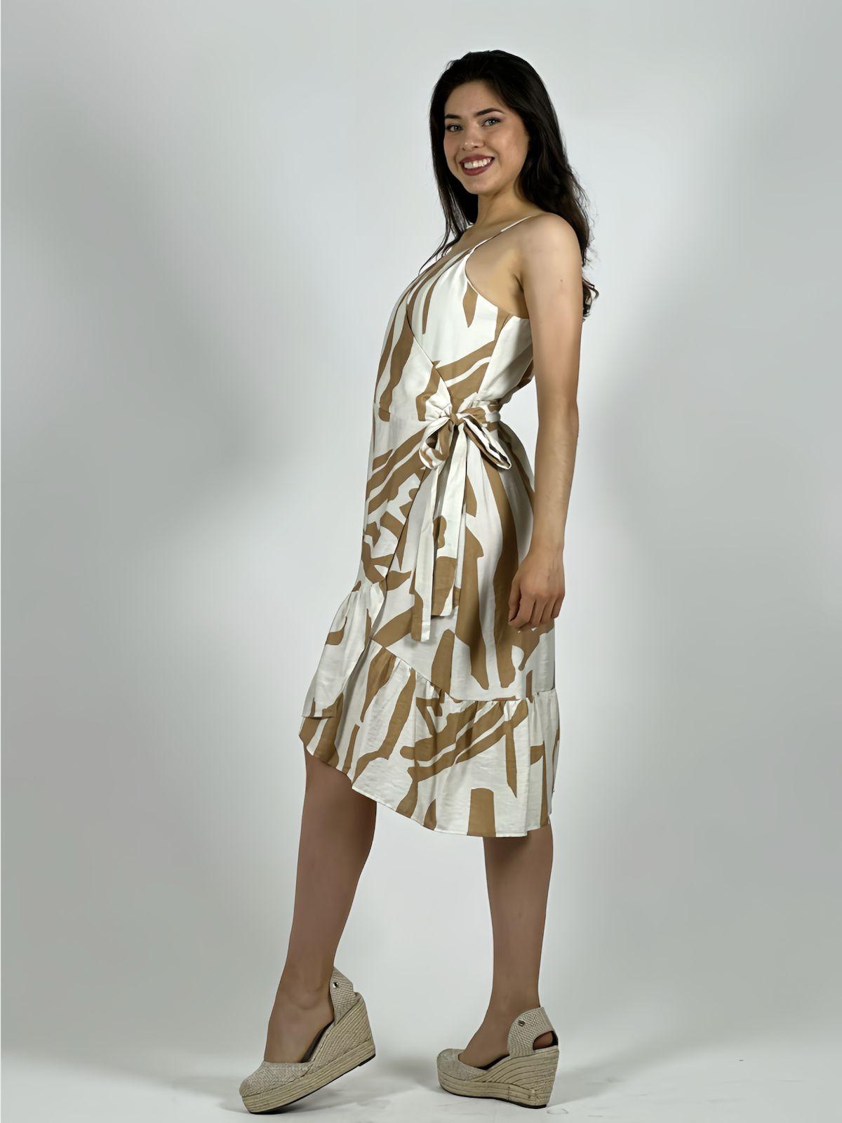 Mini Vestido Cruzado Viscosa