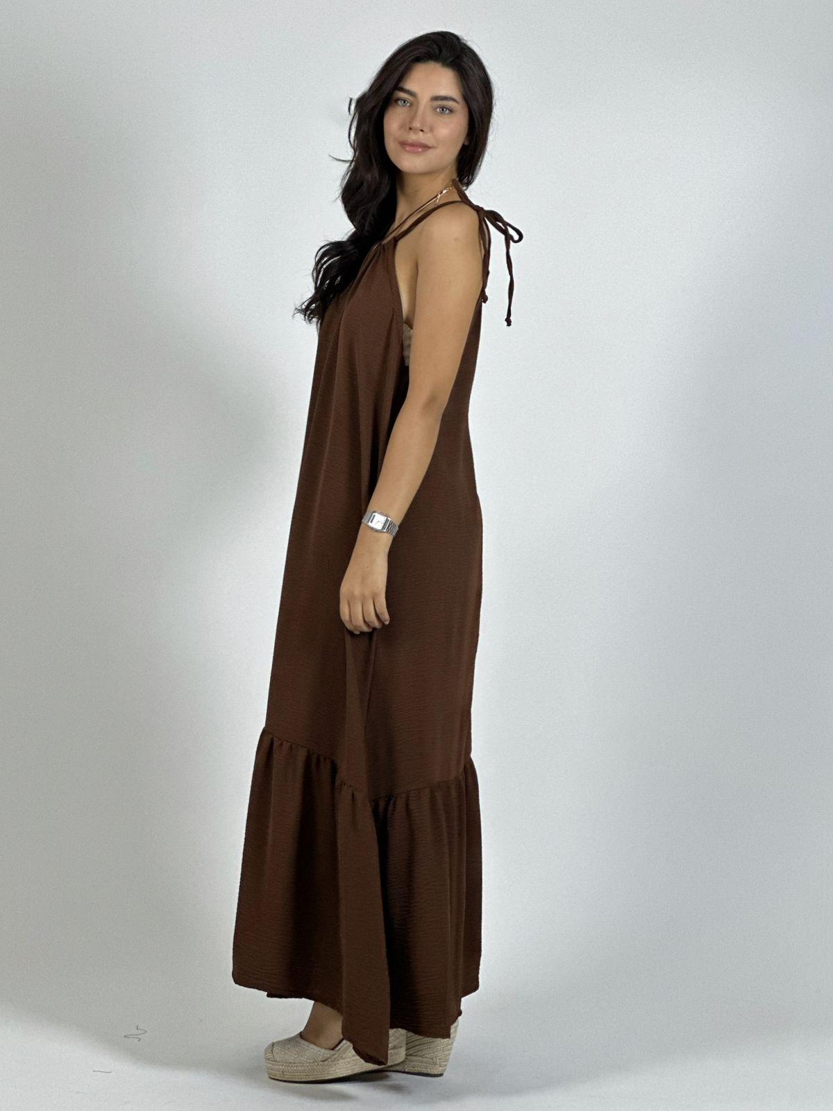 Vestido Casual Amarrado con Vuelo