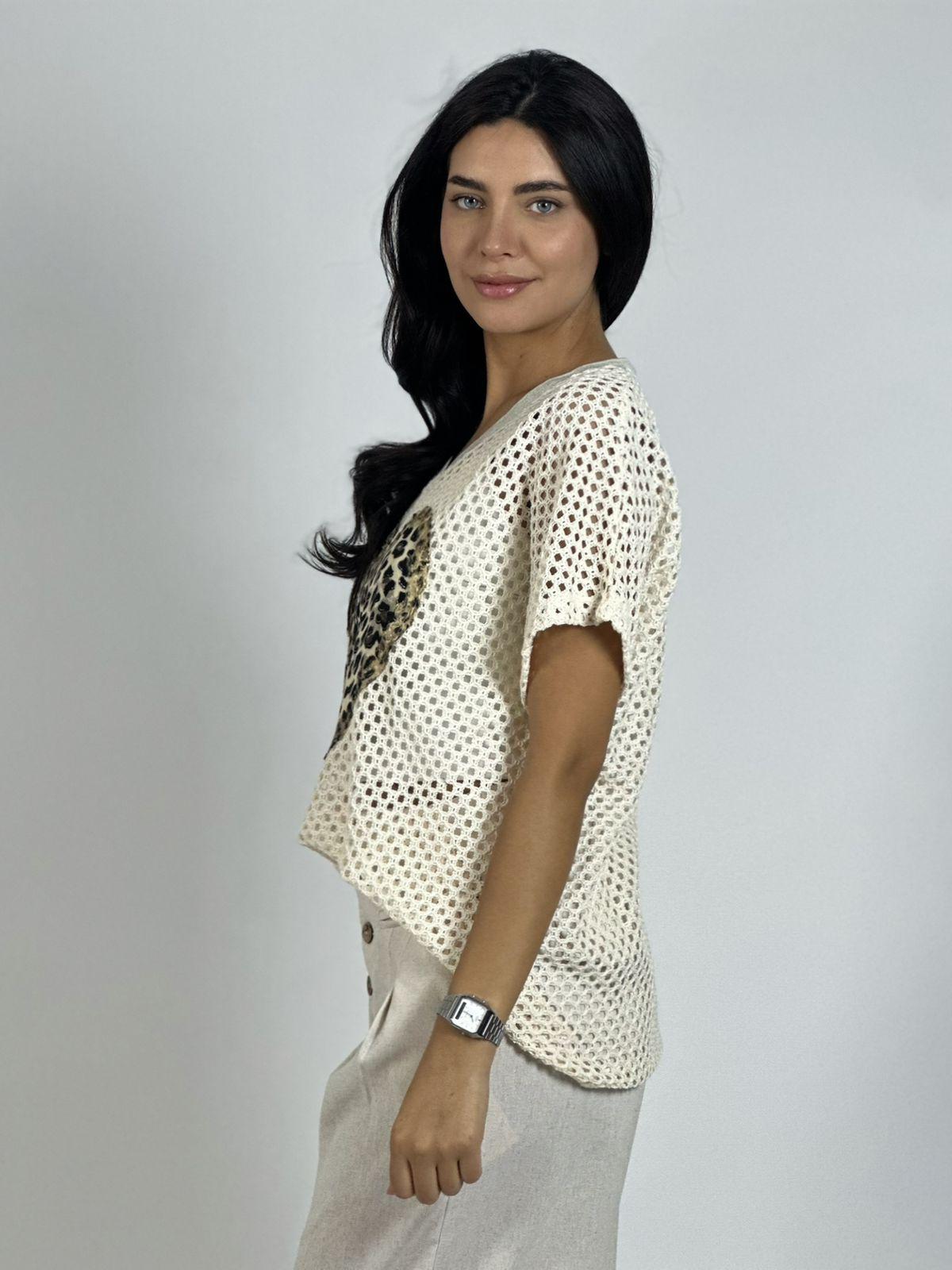 Polera Hilo Corazón Print