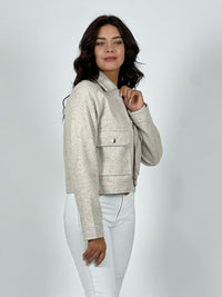 Chaqueta Paño Forrada Con Bolsillos