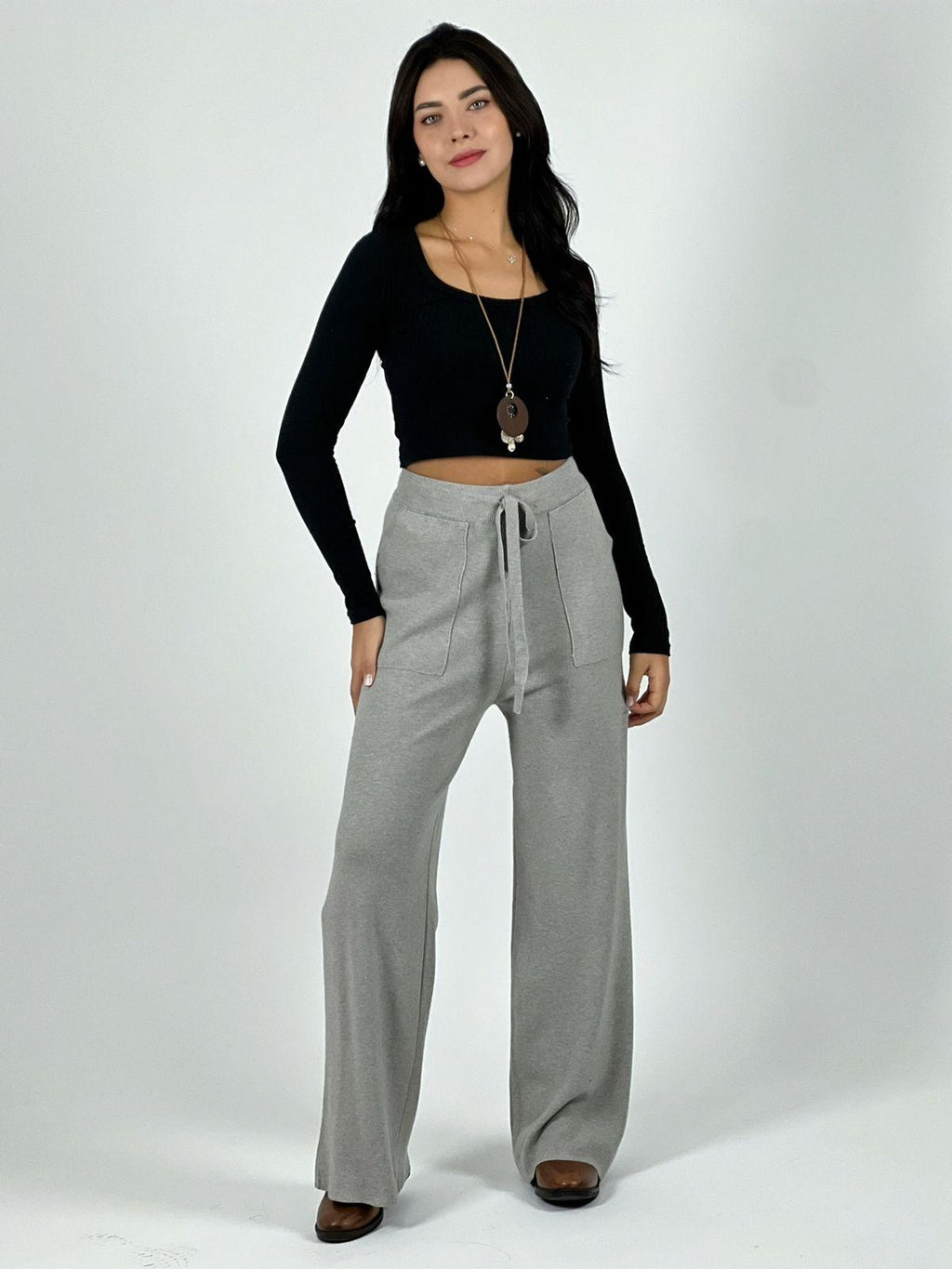 Pantalón De Lana con Bolsillos