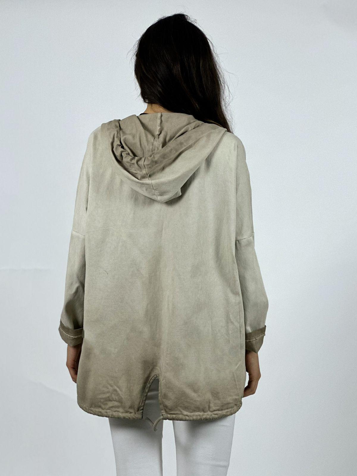 Polerón Algodón Con Cierre y Letras