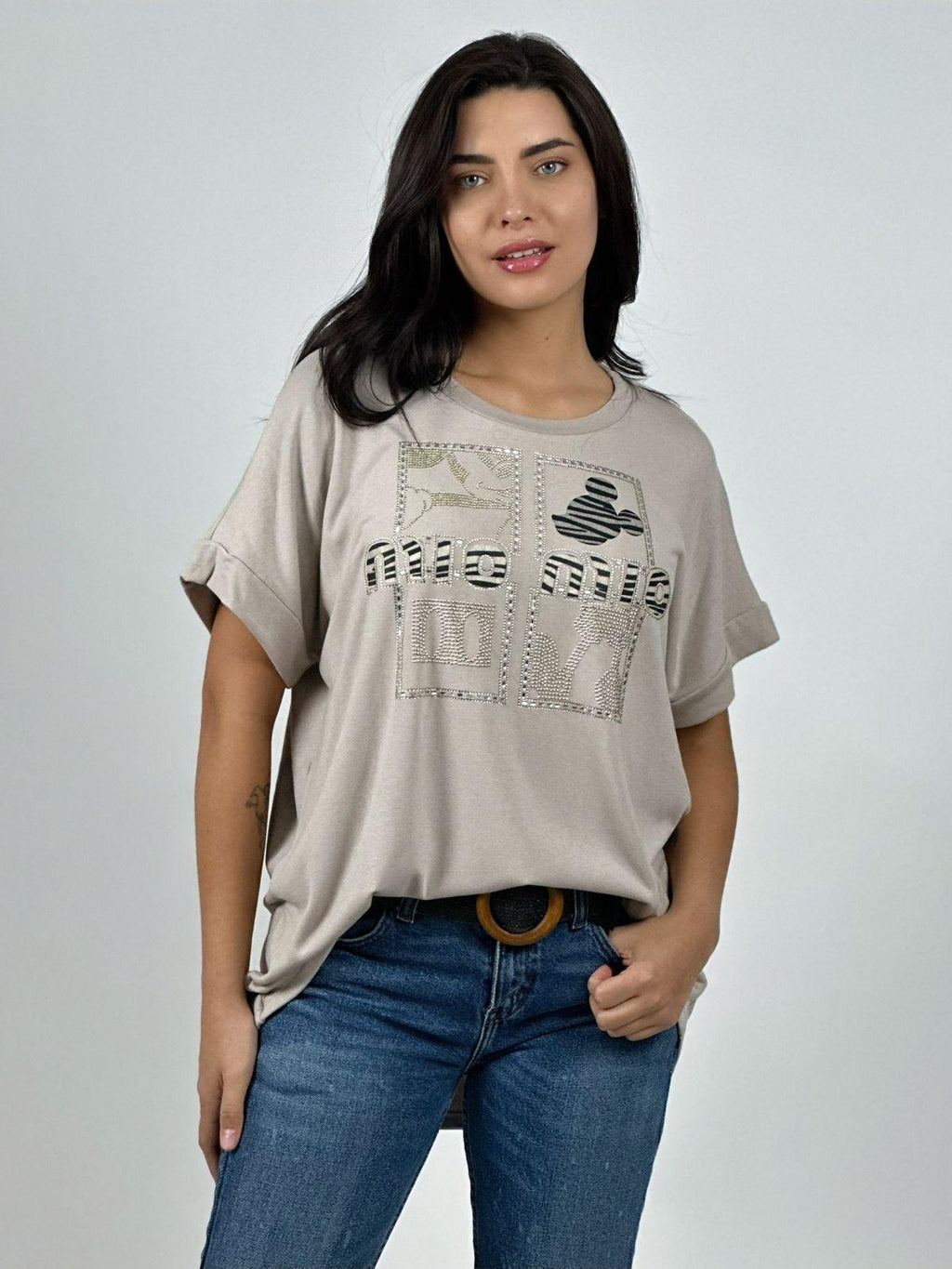 Polera Casual Algodón Mickey Brillante