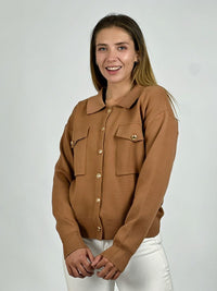 Sweater Abotonado Cuello Pique