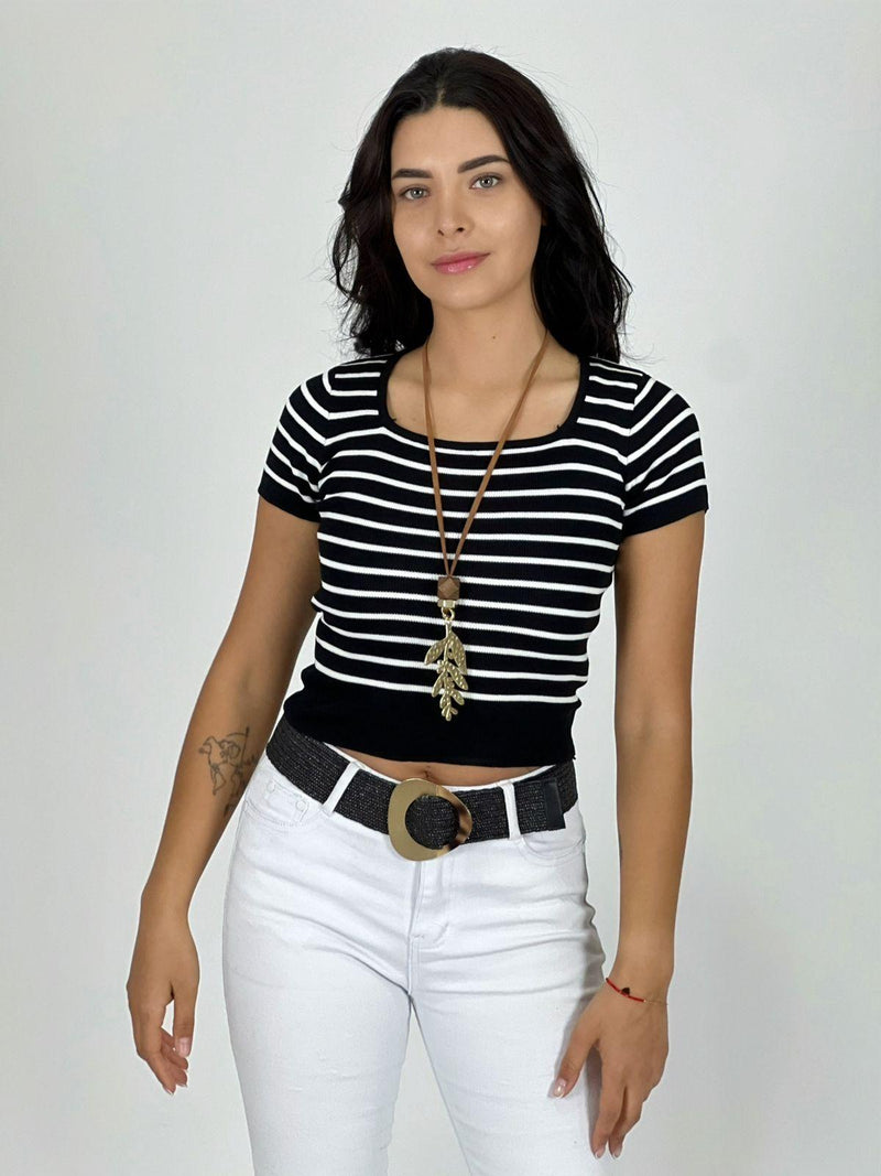 Polera Top de Líneas