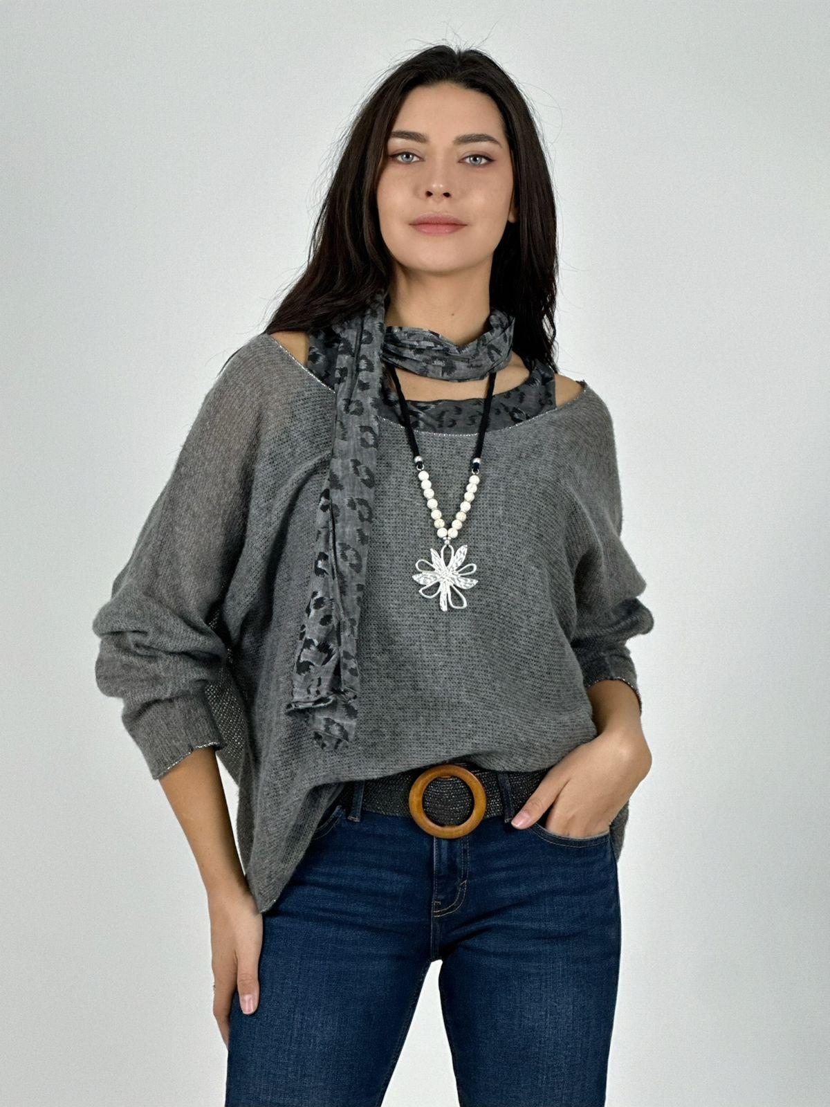 Polera Doble Italiana Con Lazo Print