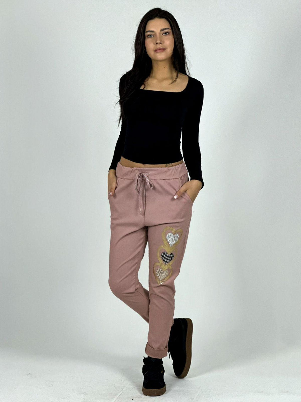 Jogger Italiano Estampado Triple Corazón